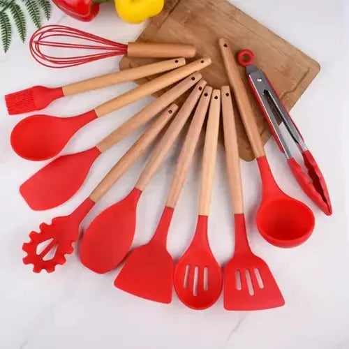 Kit de Colheres de Silicone para Cozinha